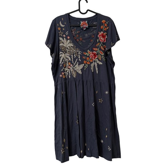 Jasmine Plus Size Knit Boho Floral V Neck Maxi Dress- Hello Curve